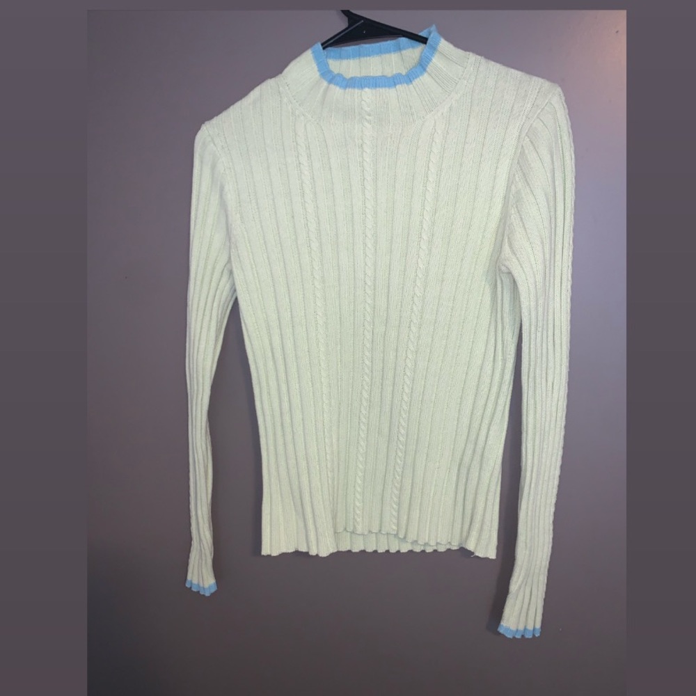 Ann Taylor Loft sweater lime green crew neck